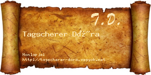 Tagscherer Dóra névjegykártya
